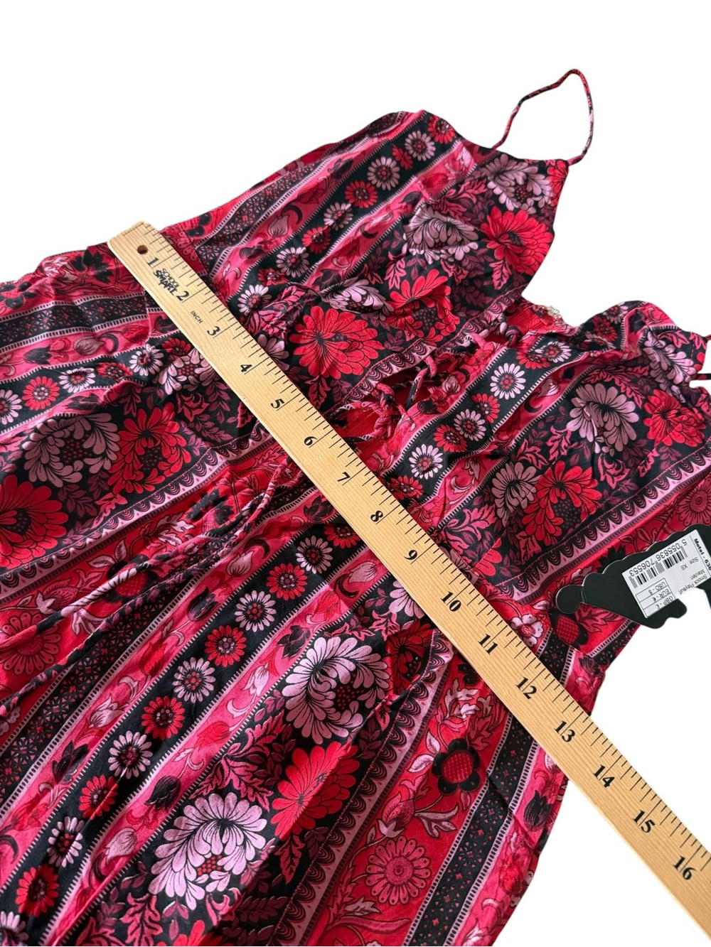 Motel Rocks Red Floral Print Strappy Romper - Picture 6 of 15